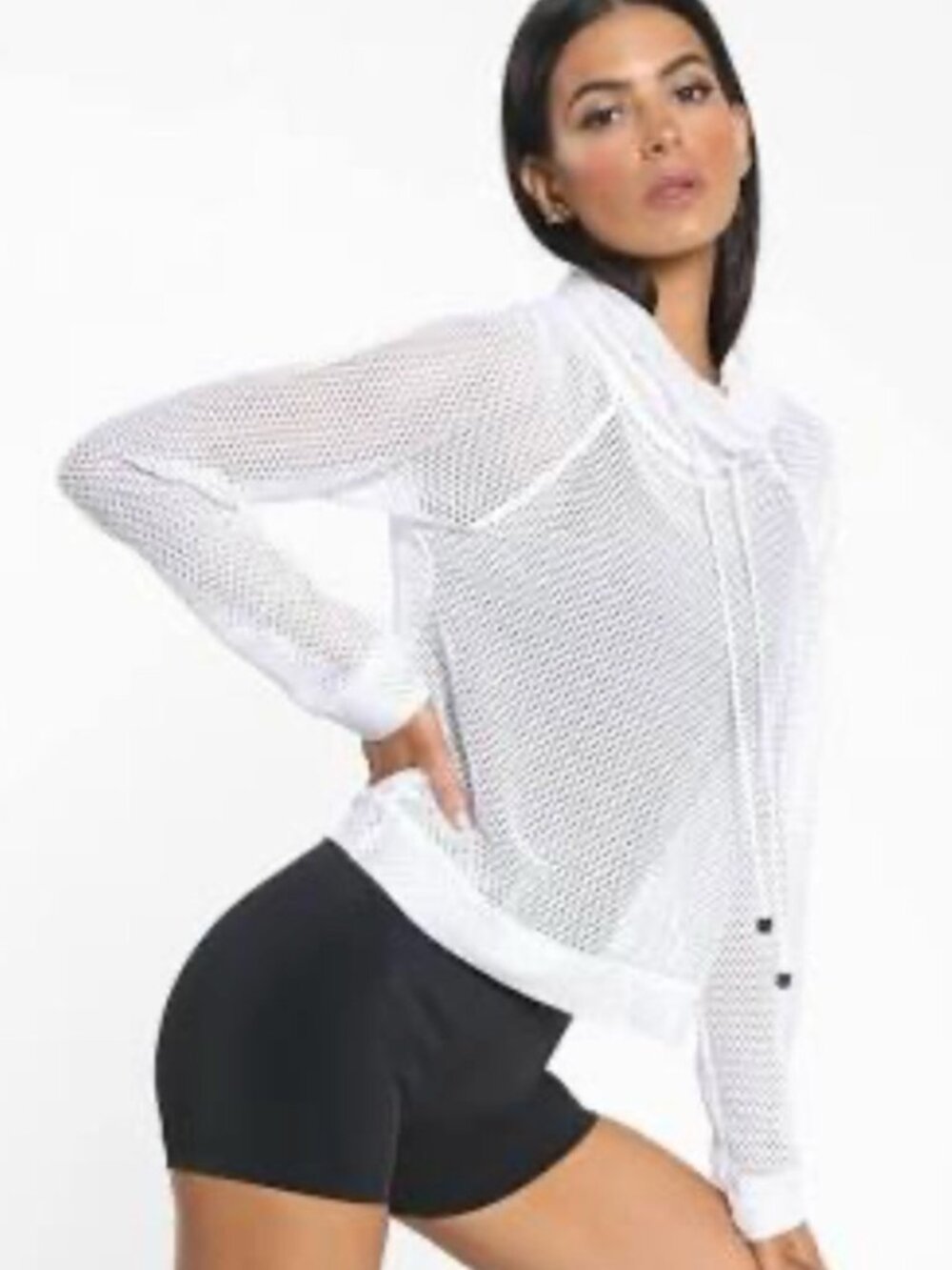 Koral - Pump Mesh Pullover Top (White)